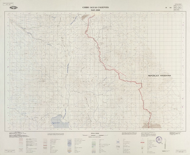 Cerro Aguas Calientes 2445 - 6820 [material cartográfico] : Instituto Geográfico Militar de Chile.