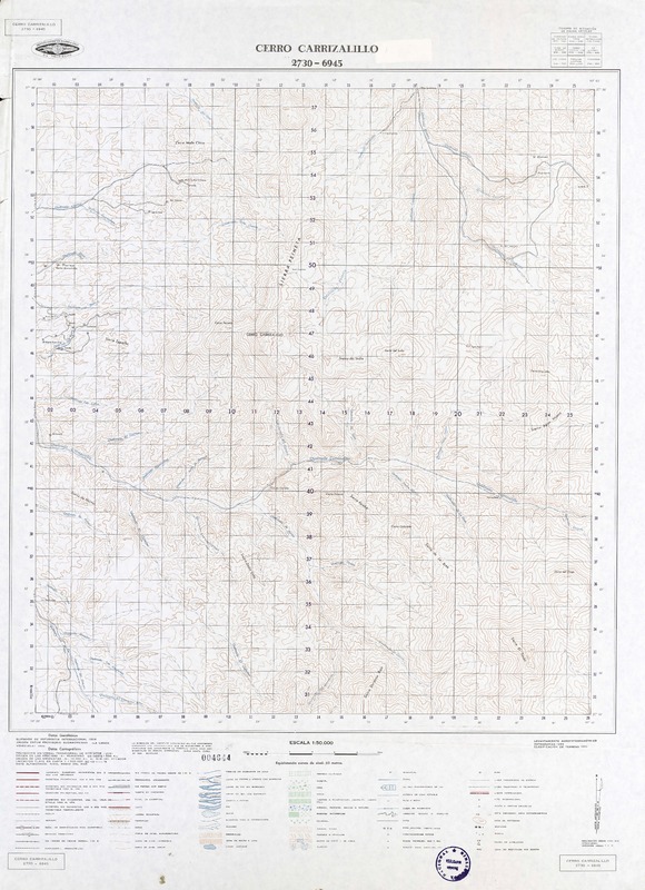 Cerro Carrizalillo 2730 - 6945 [material cartográfico] : Instituto Geográfico Militar de Chile.