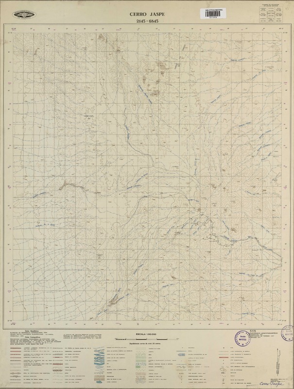 Cerro Jaspe 2145 - 6845 [material cartográfico] : Instituto Geográfico Militar de Chile.