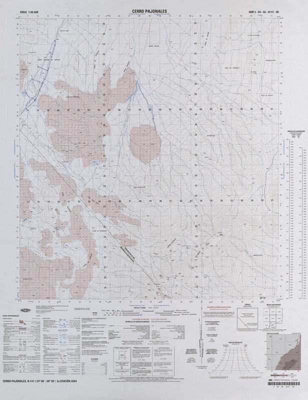 Cerro Pajonales 24°00' - 68°00' [material cartográfico] : Instituto Geográfico Militar de Chile.