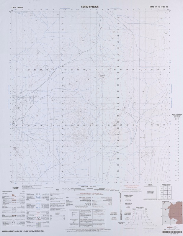Cerro Paisaje 24°15' - 69°15' [material cartográfico] : Instituto Geográfico Militar de Chile.
