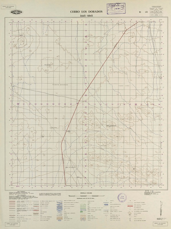 Cerro Los Dorados 2445 - 6945 [material cartográfico] : Instituto Geográfico Militar de Chile.