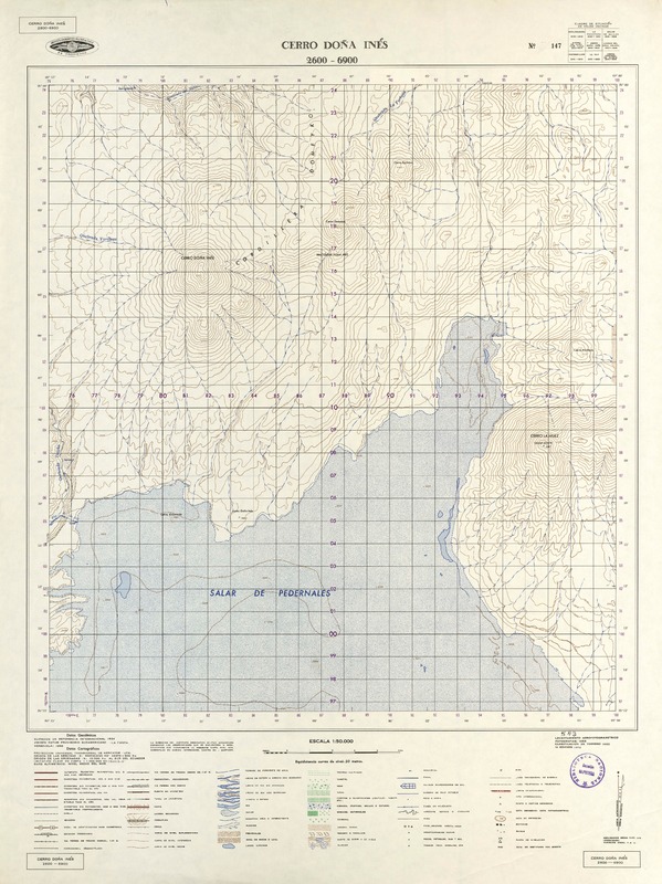 Cerro Doña Ines 2600 - 6900 [material cartográfico] : Instituto Geográfico Militar de Chile.