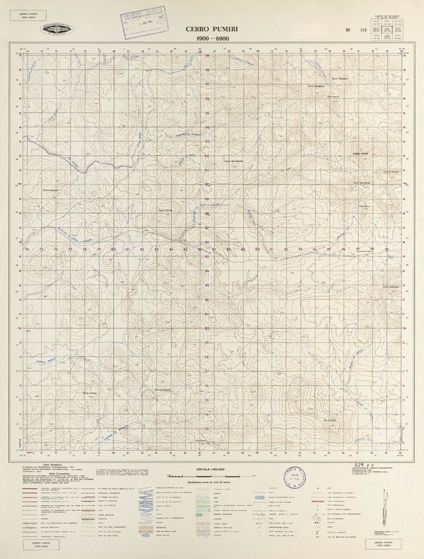 Cerro Pumiri 1900 - 6900 [material cartográfico] : Instituto Geográfico Militar de Chile.