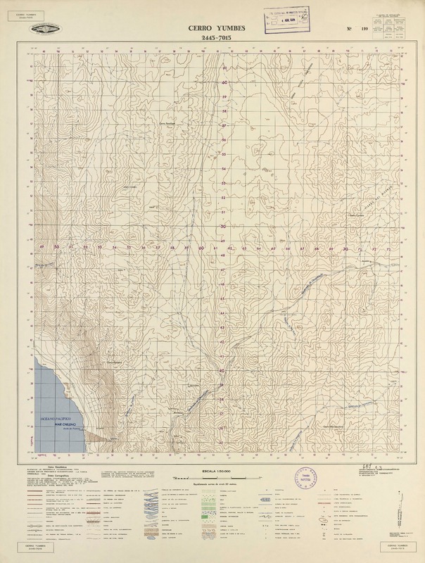 Cerro Yumbes 2445 - 7015 [material cartográfico] : Instituto Geográfico Militar de Chile.