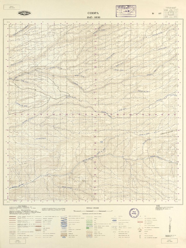 Codpa 1845 - 6930 [material cartográfico] : Instituto Geográfico Militar de Chile.