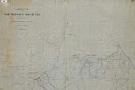 Minuta del plano topográfico de Tierra del Fuego  [material cartográfico] levantado por la Oficina de Censura de Tierras.