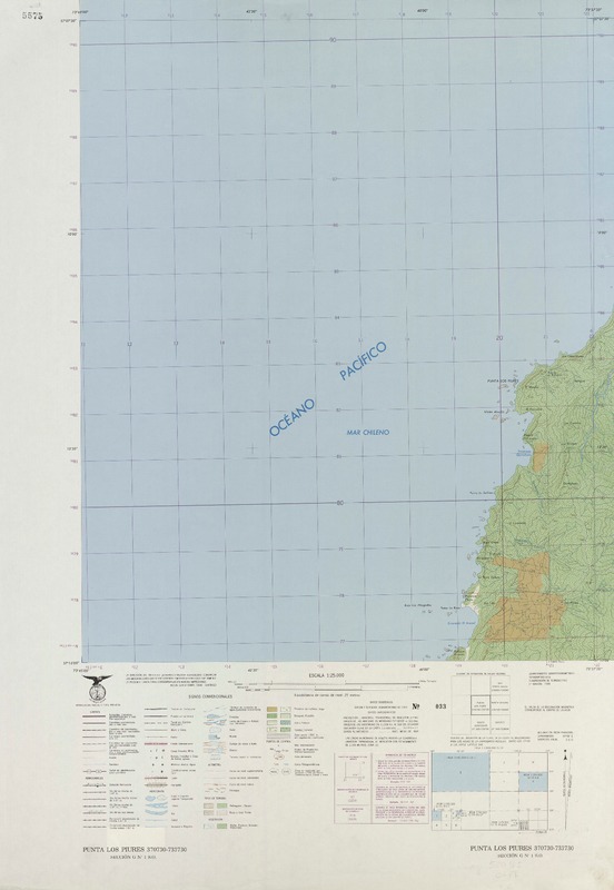 Punta Los Piures 370730 - 733730 [material cartográfico] : Instituto Geográfico Militar de Chile.