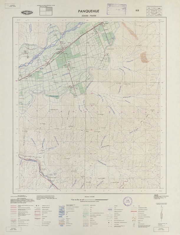 Panquehue 324500 - 704500 [material cartográfico] : Instituto Geográfico Militar de Chile.