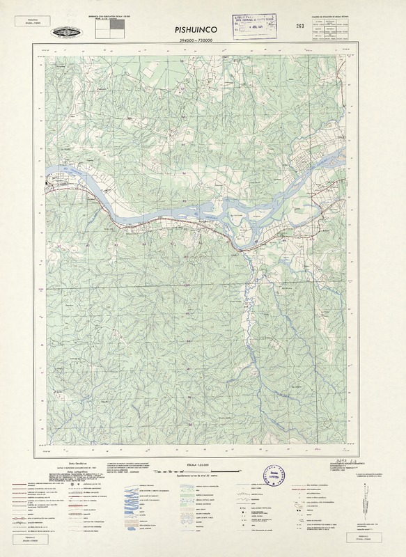 Pishuinco 394500 - 730000 [material cartográfico] : Instituto Geográfico Militar de Chile.
