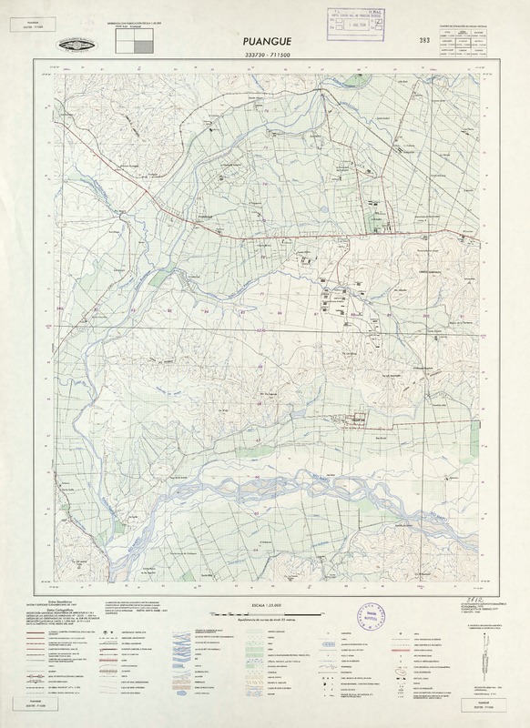 Puangue 333730 - 711500 [material cartográfico] : Instituto Geográfico Militar de Chile.
