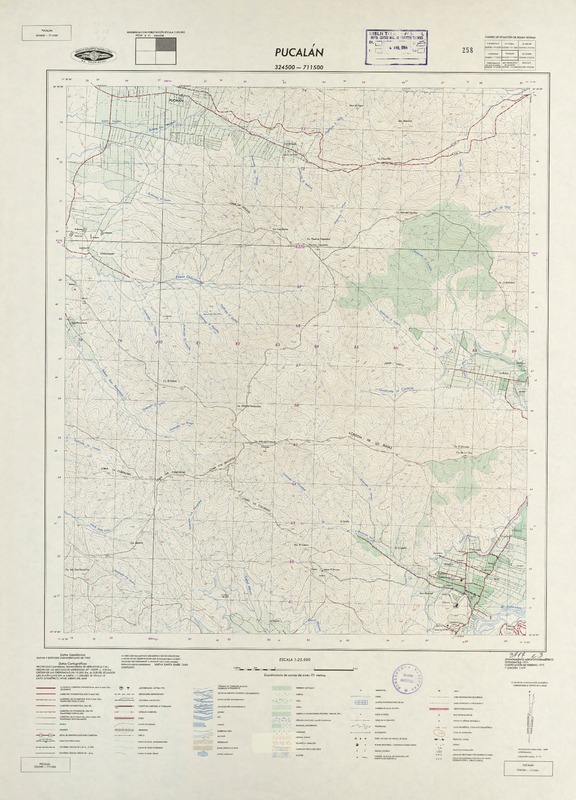 Pucalán 324500 - 711500 [material cartográfico] : Instituto Geográfico Militar de Chile.