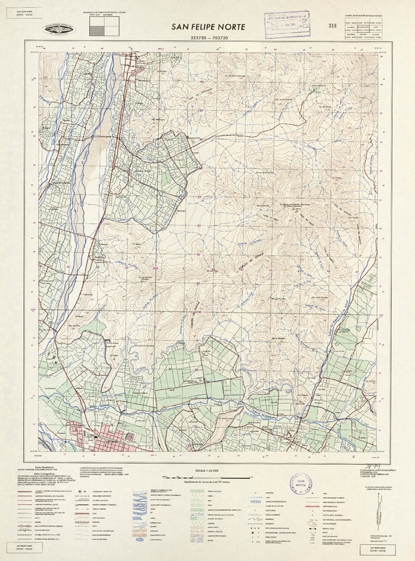 San Felipe Norte 323730 - 703730 [material cartográfico] : Instituto Geográfico Militar de Chile.