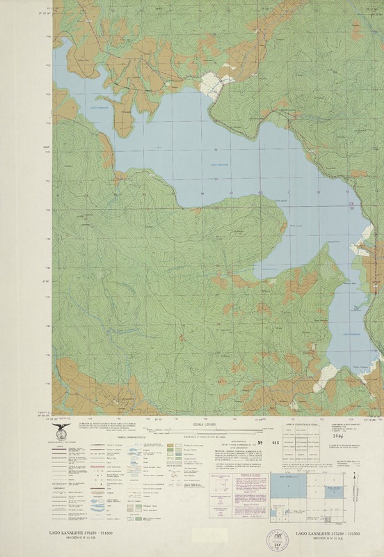 Lago Lanalhue [mapa] : 375230 - 731500 Instituto Geográfico Militar de Chile.