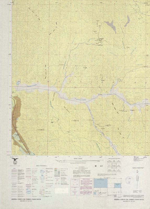 Sierra Checo de Cobre 273000 - 700730 [material cartográfico] : Instituto Geográfico Militar de Chile.