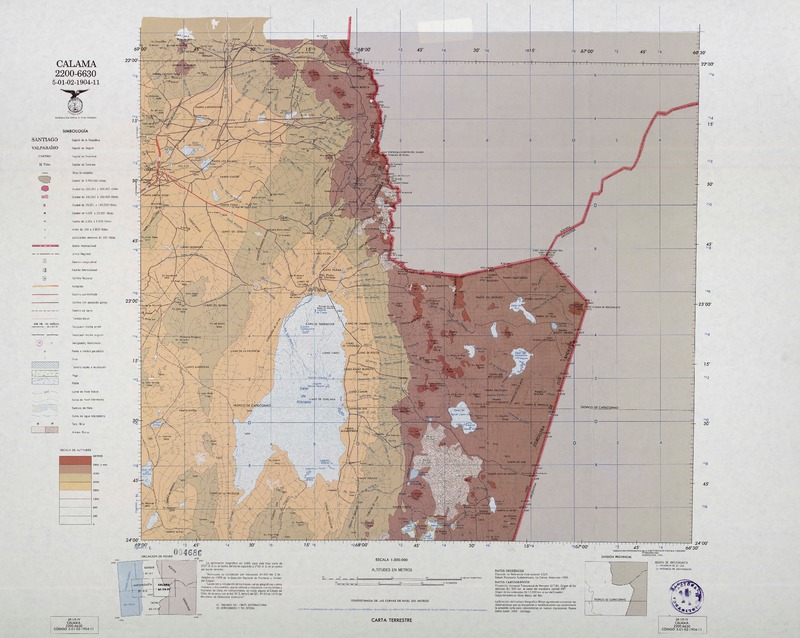 Calama (22° 00' - 66° 30')  [material cartográfico] Instituto Geográfico Militar de Chile.
