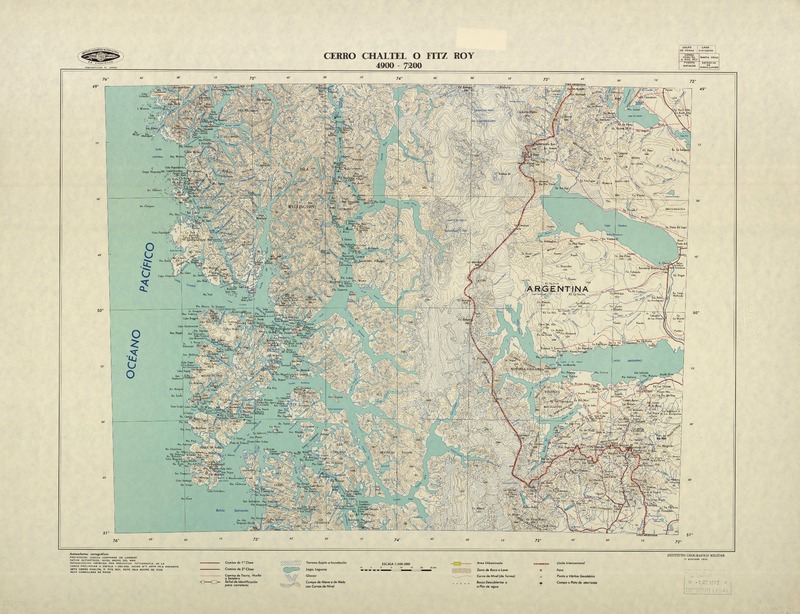 Cerro Chaltel o Fitz Roy (49°00'- 72°00')  [material cartográfico] Instituto Geográfico Militar de Chile.