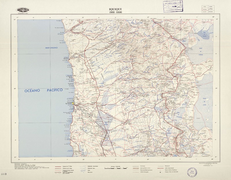 Iquique 1900 - 6800 [material cartográfico] : Instituto Geográfico Militar de Chile.