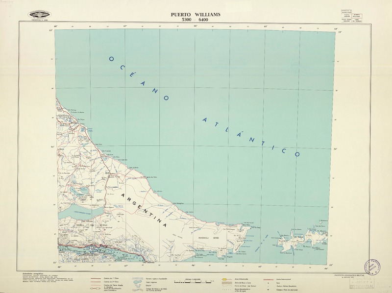 Puerto Williams 5300-6400 [material cartográfico] : Instituto Geográfico Militar de Chile.