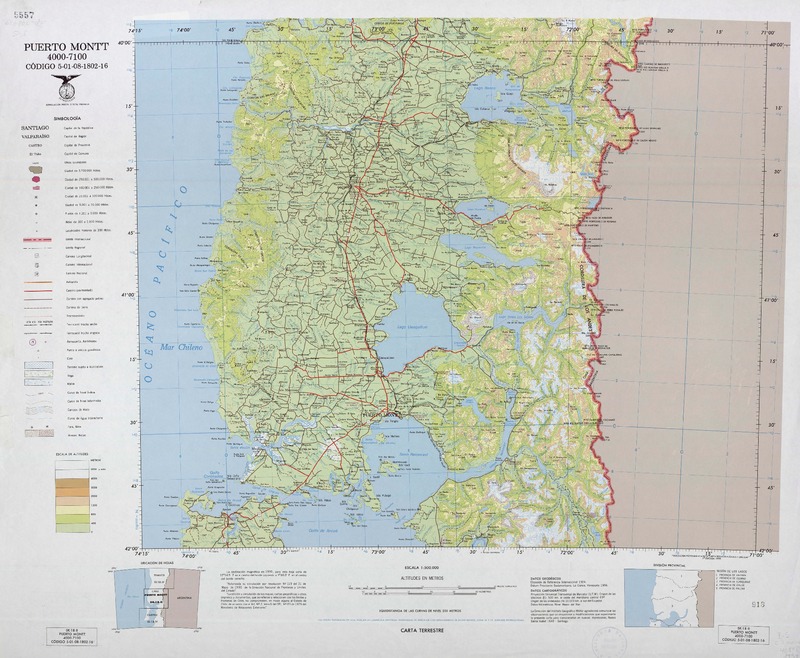 Puerto Montt 4000-7100: carta terrestre [material cartográfico] : Instituto Geográfico Militar de Chile.