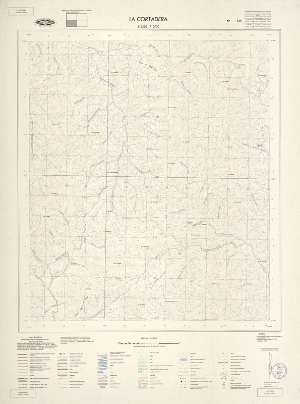 La Cortadera 312230 - 710730 [material cartográfico] : Instituto Geográfico Militar de Chile.