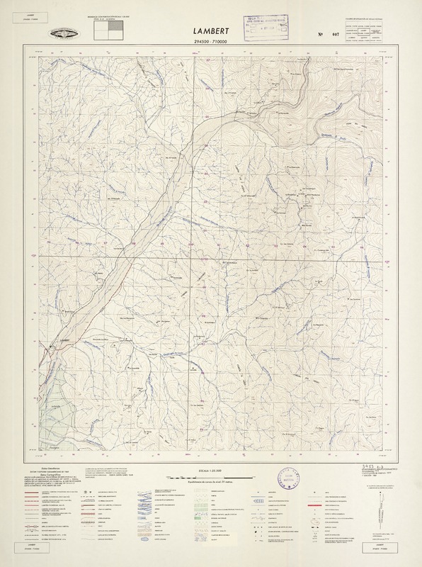 Lambert 294500 - 710000 [material cartográfico] : Instituto Geográfico Militar de Chile.