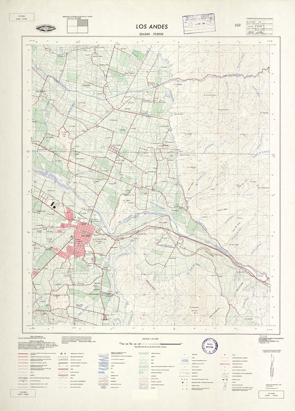 Los Andes 324500 - 703000 [material cartográfico] : Instituto Geográfico Militar de Chile.
