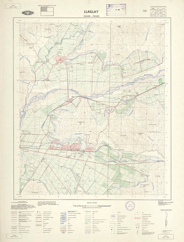 Llaillay 324500 - 705230 [material cartográfico] : Instituto Geográfico Militar de Chile.