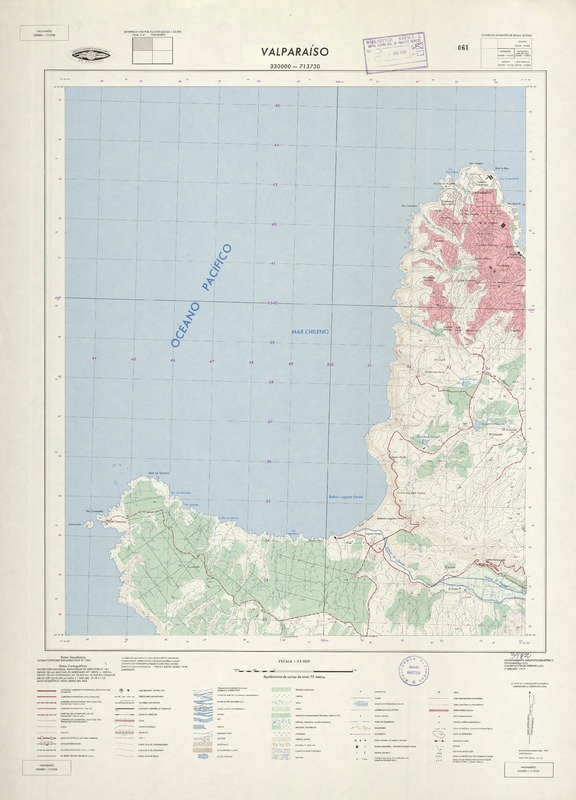 Valparaíso 330000 - 713730 [material cartográfico] : Instituto Geográfico Militar de Chile.
