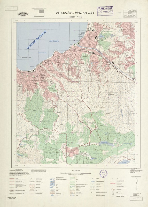 Valparaíso - Viña del Mar 330000 - 713000 [material cartográfico] : Instituto Geográfico Militar de Chile.