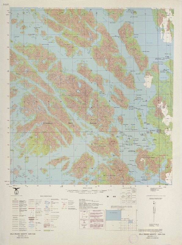 Isla Pedro Montt 5200 - 7330 [material cartográfico] : Instituto Geográfico Militar de Chile.