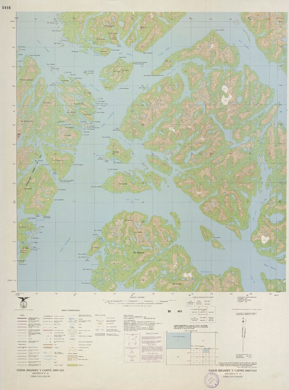 Pasos Brassey y Caffin 5000 - 7415 [material cartográfico] : Instituto Geográfico Militar de Chile.