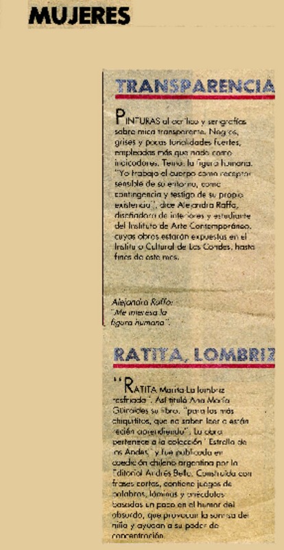 Ratita, lombriz  [artículo].