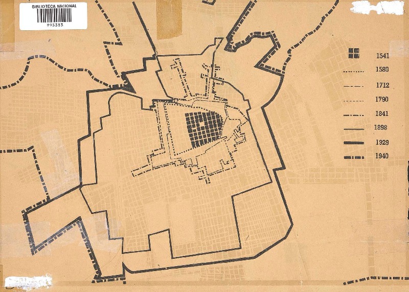 [Crecimiento de Santiago 1541-1940]. [material cartográfico] :