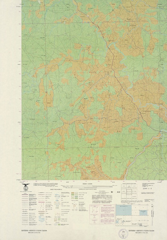 Estero Arinco 372230 - 724500 [material cartográfico] : Instituto Geográfico Militar de Chile.