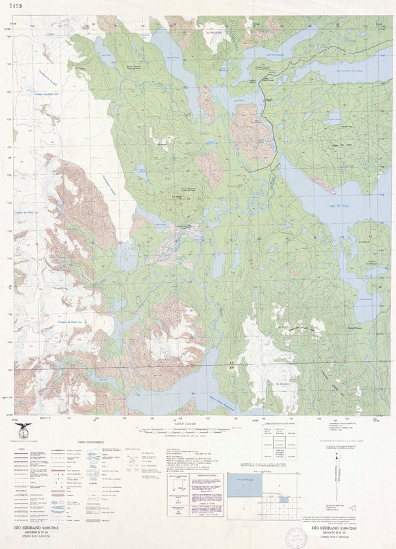 Río Serrano 5100 - 7245 [material cartográfico] : Instituto Geográfico Militar de Chile.