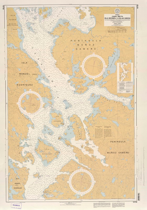 Chile, Canal Smyth, Isla Bedwell a Islas Green  [material cartográfico] por el Servicio Hidrográfico y Oceanógrafico de la Armada de Chile.