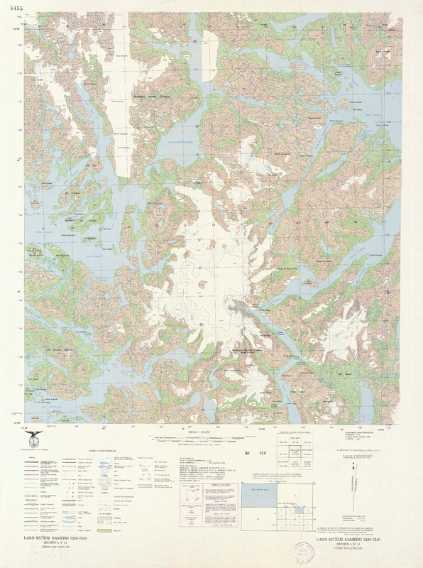 Lago Muñoz Gamero 5230 - 7245 [material cartográfico] : Instituto Geográfico Militar de Chile.