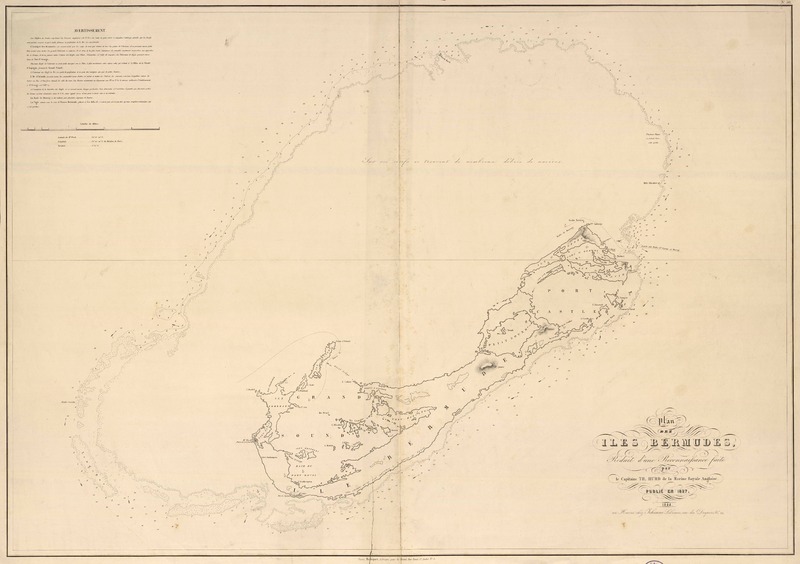 Plan des Iles Bermudes  [material cartográfico] réduit d' une reconnaifsance faite par le Capitaine Th. Hurd, de la Marine Royale Anglaise.