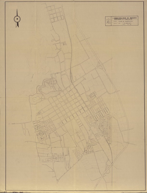 Quillota  [material cartográfico] Ilustre Municipalidad de Quillota, Departamento de Planificación ; dibujo de Víctor Lazo M.