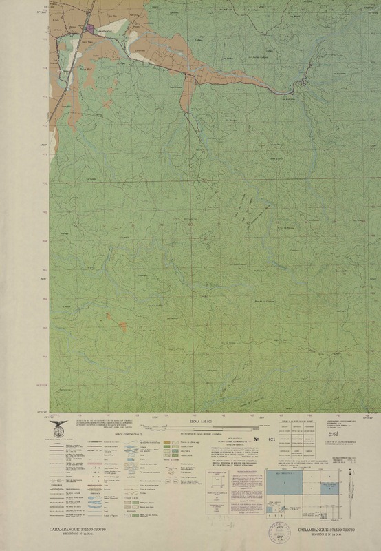 Carampangue 371500 - 730730 [material cartográfico] : Instituto Geográfico Militar de Chile.