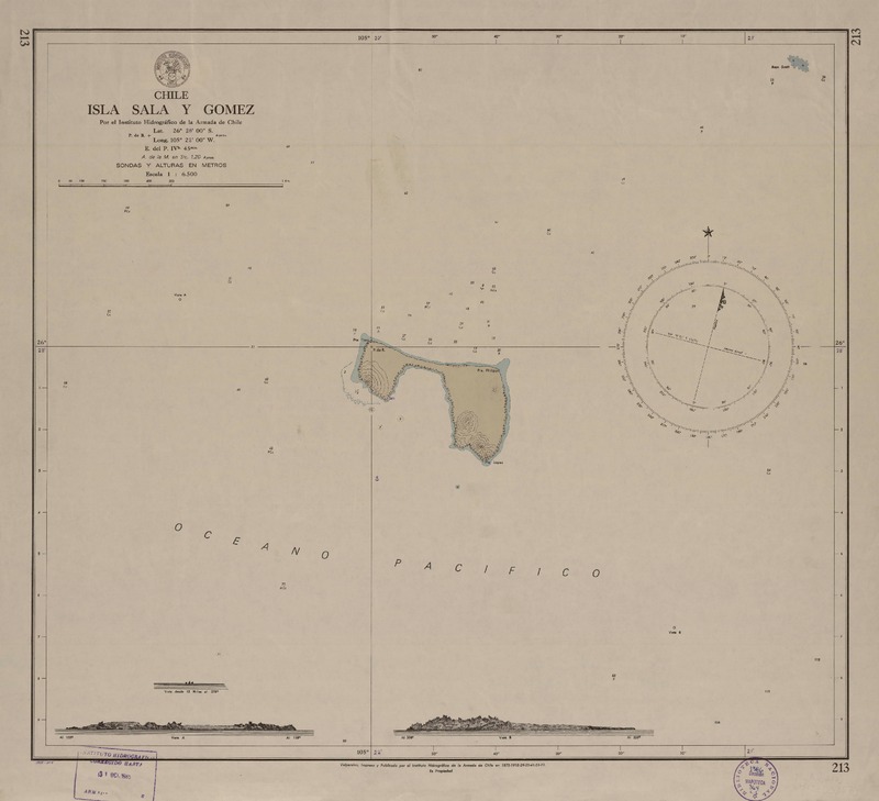 Isla Sala y Gómez  [material cartográfico] por el Instituto Hidrográfico de la Armada de Chile.
