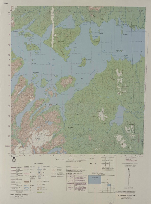 Seno Skyring (52° 30' - 72° 00')  [material cartográfico] Instituto Geográfico Militar de Chile.
