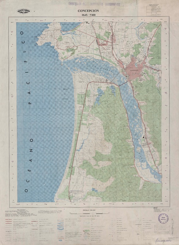 Concepción 3645 - 7300 [material cartográfico] : Instituto Geográfico Militar de Chile.