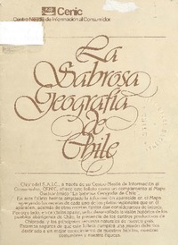 La sabrosa geografía de Chile Cenic, Centro Nestlé de Información al Consumidor.