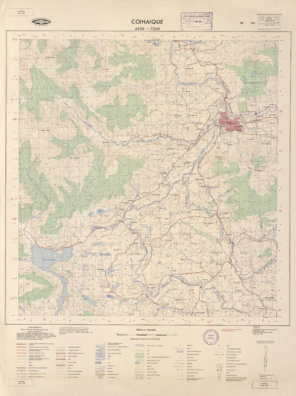 Coihaique 4530 - 7200 [material cartográfico] : Instituto Geográfico Militar de Chile.