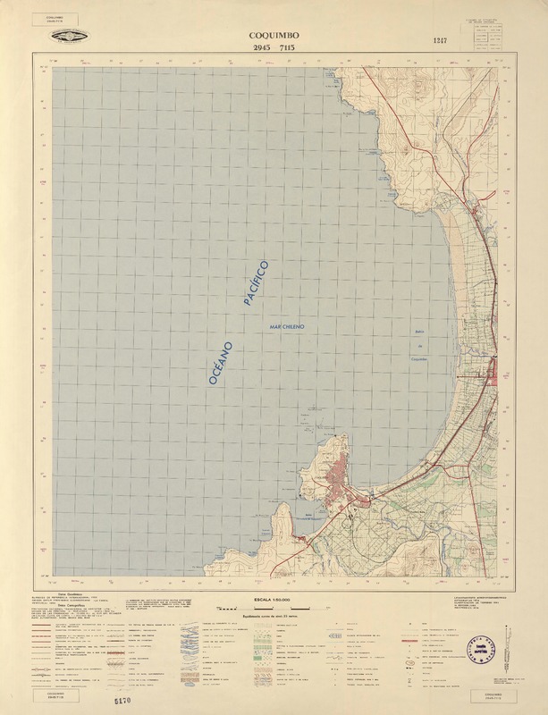 Coquimbo 2945 - 7115 [material cartográfico] : Instituto Geográfico Militar de Chile.