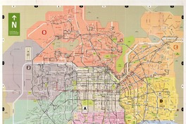 Transantiago informa [Mapa de recorridos troncales y locales del gran Santiago]. [material cartográfico] :