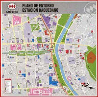 Plano de entorno Estación Baquedano  [material cartográfico] [Dirección General de Metro]