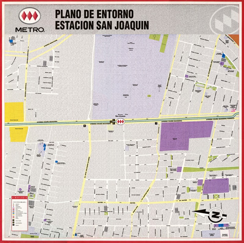 Plano de entorno Estación San Joaquín  [material cartográfico] [Dirección General de Metro]